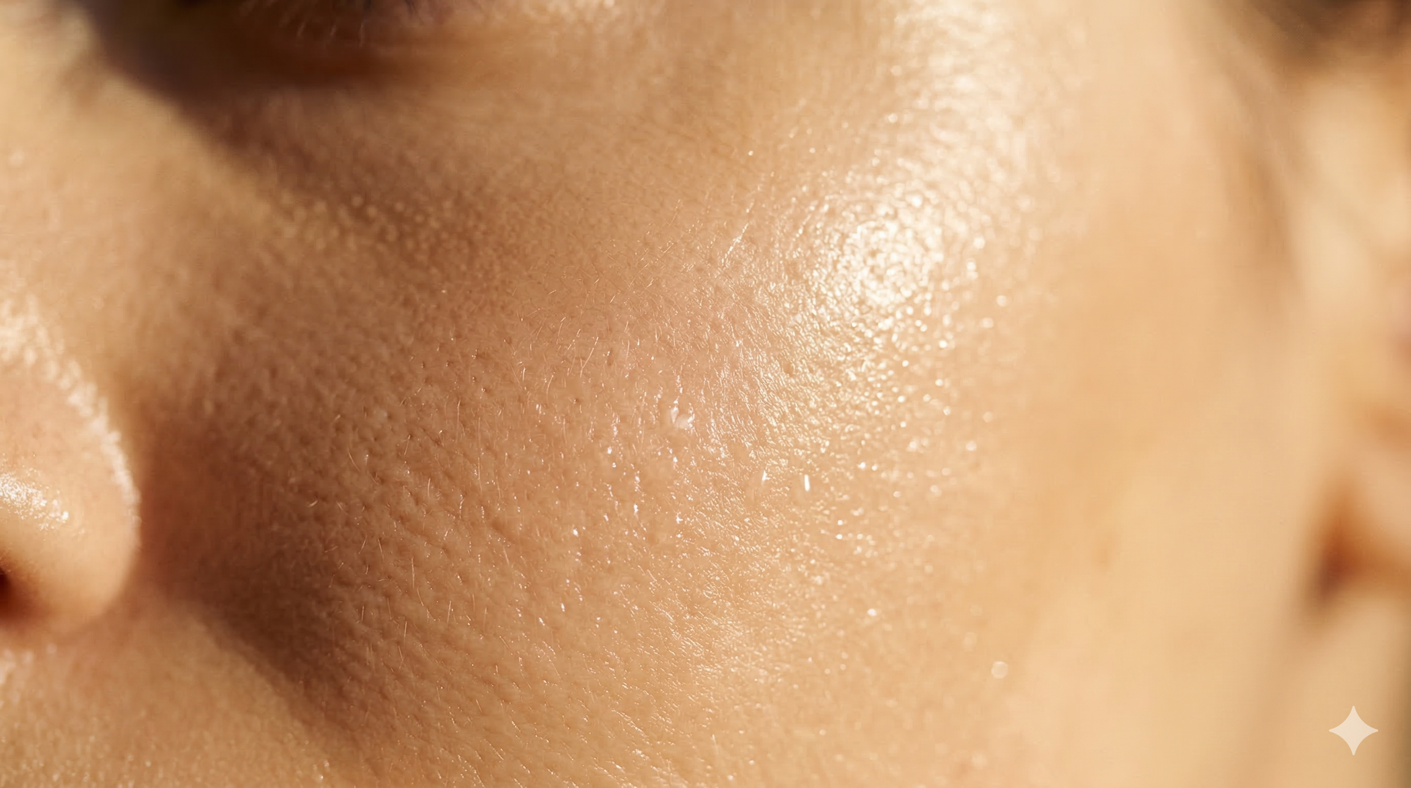 Healthy glowing skin texture